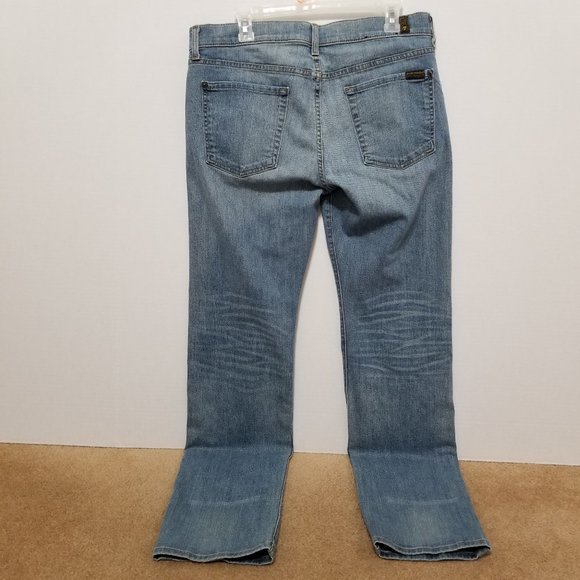 7FAM jeans 34 Slimmy whiskered denim stretch slim ATN511403A 041148 - Picture 2 of 16